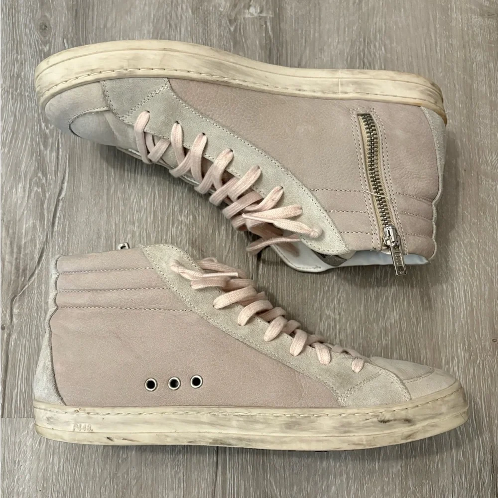 P448 | Women's Size 39/8.5-9 High Top Skate Sneakers‎ in Crystal